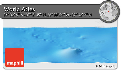 Physical Panoramic Map of the Area around 36° 47' 25" N, 38° 10' 29" W