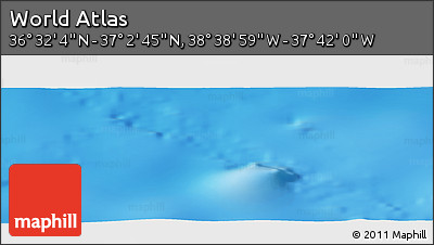 Physical Panoramic Map of the Area around 36° 47' 25" N, 38° 10' 29" W