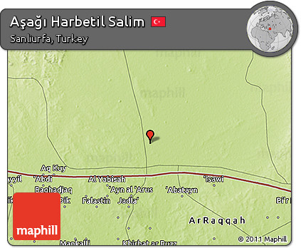 Physical 3D Map of Aşağı Harbetil Salim