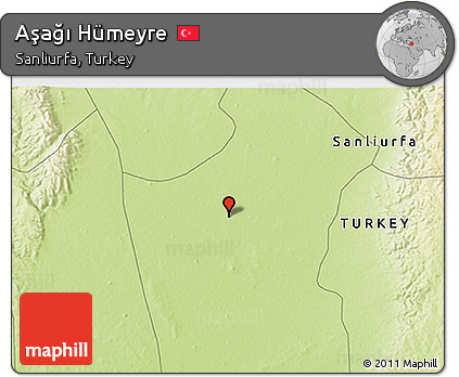 Physical 3D Map of Aşağı Hümeyre
