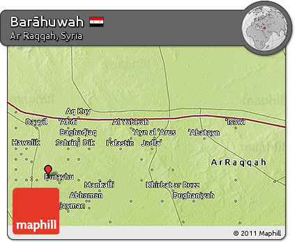 Physical 3D Map of Barāhuwah