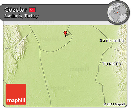 Physical 3D Map of Gözeler