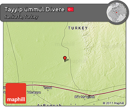 Physical 3D Map of Tayyip ümmül Divere