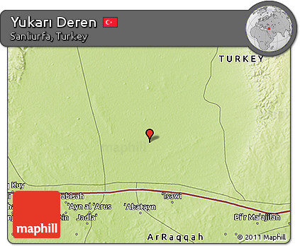 Physical 3D Map of Yukarı Deren
