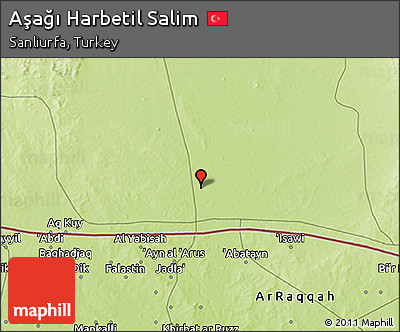Physical 3D Map of Aşağı Harbetil Salim