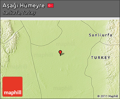 Physical 3D Map of Aşağı Hümeyre