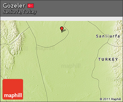 Physical 3D Map of Gözeler