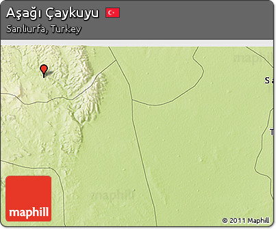 Physical 3D Map of Aşağı Çaykuyu