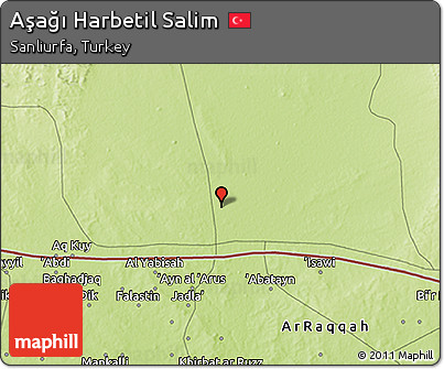 Physical 3D Map of Aşağı Harbetil Salim
