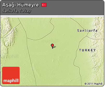 Physical 3D Map of Aşağı Hümeyre