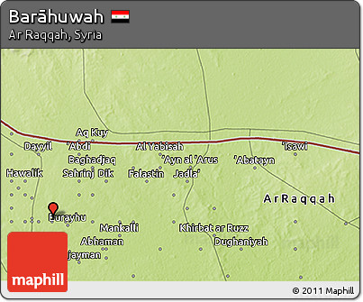 Physical 3D Map of Barāhuwah