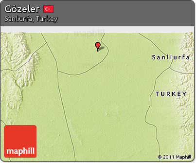 Physical 3D Map of Gözeler