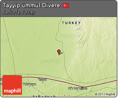 Physical 3D Map of Tayyip ümmül Divere