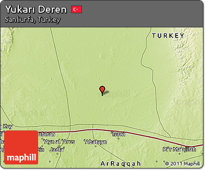 Physical 3D Map of Yukarı Deren