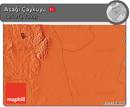 Political 3D Map of Aşağı Çaykuyu