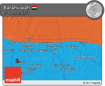 Political 3D Map of Barāhuwah