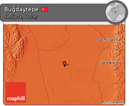 Political 3D Map of Buğdaytepe