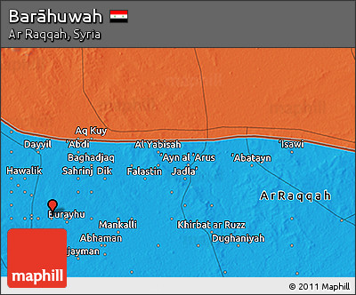 Political 3D Map of Barāhuwah