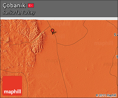 Political 3D Map of Çobanik