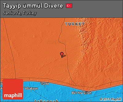 Political 3D Map of Tayyip ümmül Divere