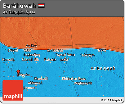 Political 3D Map of Barāhuwah