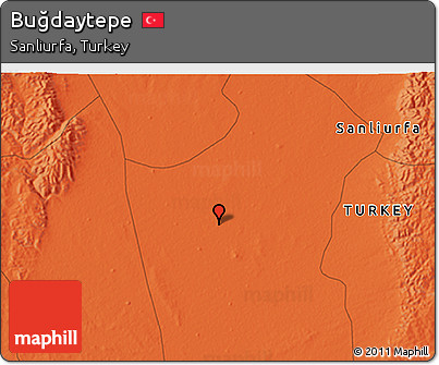 Political 3D Map of Buğdaytepe