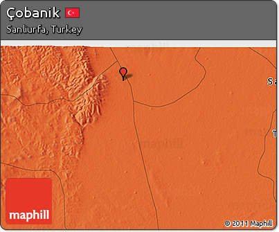 Political 3D Map of Çobanik
