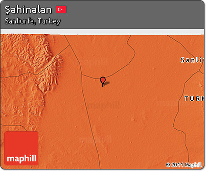 Political 3D Map of Şahinalan