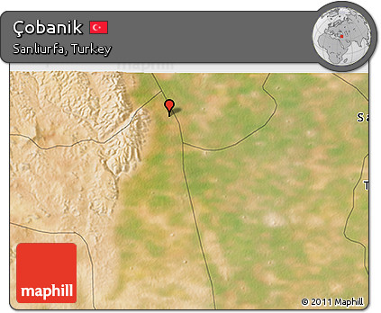 Satellite 3D Map of Çobanik