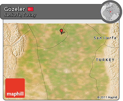 Satellite 3D Map of Gözeler