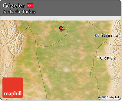 Satellite 3D Map of Gözeler