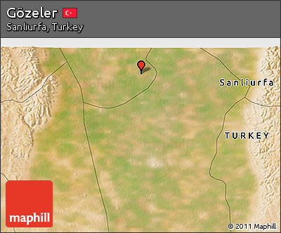 Satellite 3D Map of Gözeler