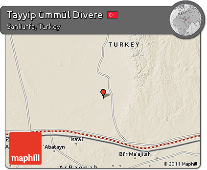 Shaded Relief 3D Map of Tayyip ümmül Divere