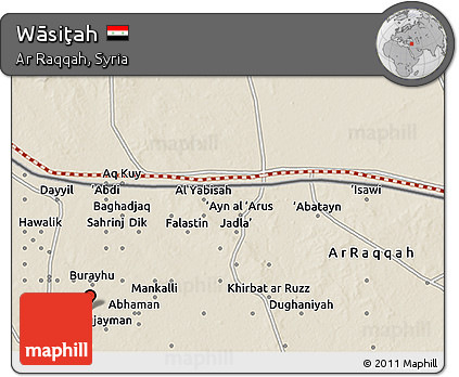 Shaded Relief 3D Map of Wāsiţah
