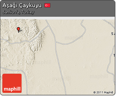 Shaded Relief 3D Map of Aşağı Çaykuyu