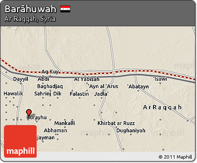 Shaded Relief 3D Map of Barāhuwah