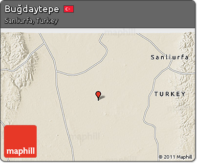 Shaded Relief 3D Map of Buğdaytepe