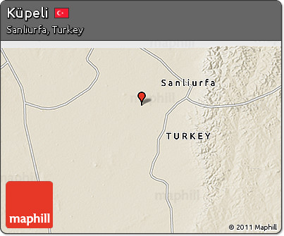 Shaded Relief 3D Map of Küpeli