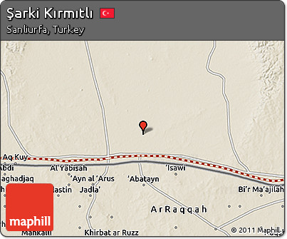 Shaded Relief 3D Map of Şarki Kırmıtlı