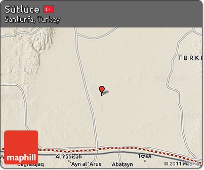 Shaded Relief 3D Map of Sütlüce