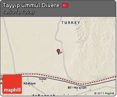 Shaded Relief 3D Map of Tayyip ümmül Divere