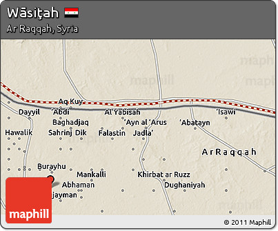 Shaded Relief 3D Map of Wāsiţah