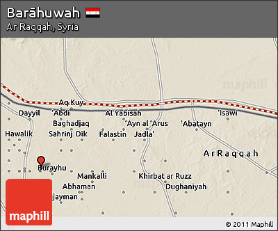 Shaded Relief 3D Map of Barāhuwah