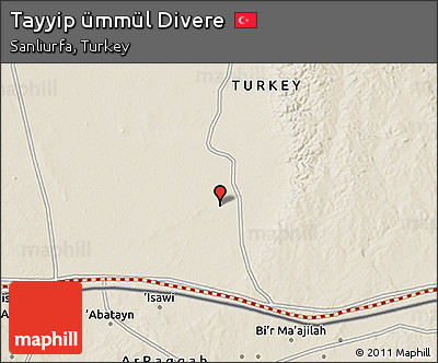 Shaded Relief 3D Map of Tayyip ümmül Divere