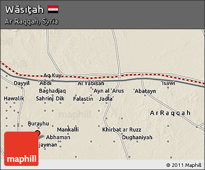 Shaded Relief 3D Map of Wāsiţah