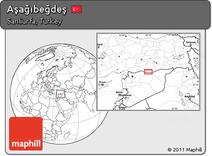 Blank Location Map of Aşağıbeğdeş