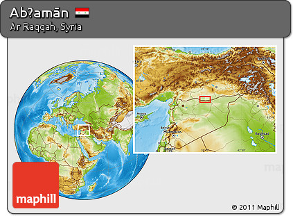Physical Location Map of Abḩamān