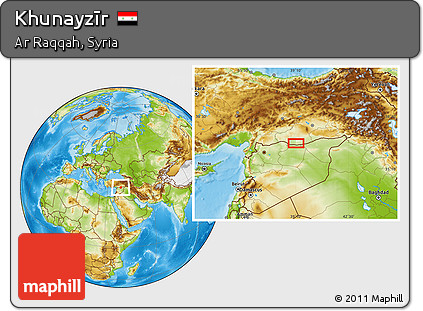 Physical Location Map of Khunayzīr
