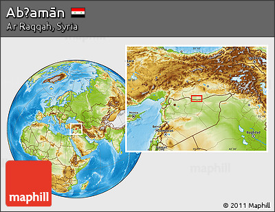 Physical Location Map of Abḩamān