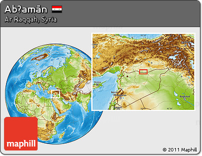 Physical Location Map of Abḩamān
